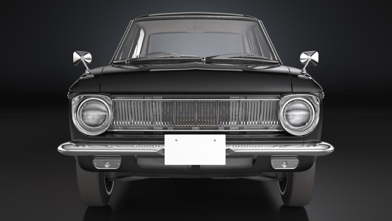 3D Japanese Classic Car Black