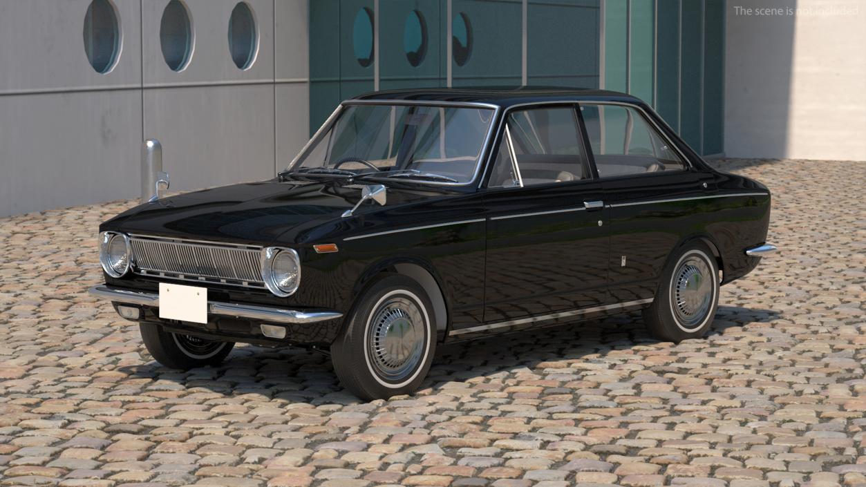 3D Japanese Classic Car Black