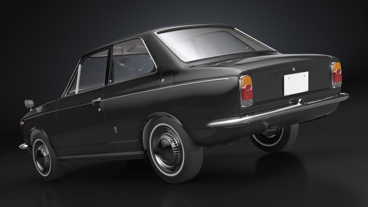 3D Japanese Classic Car Black