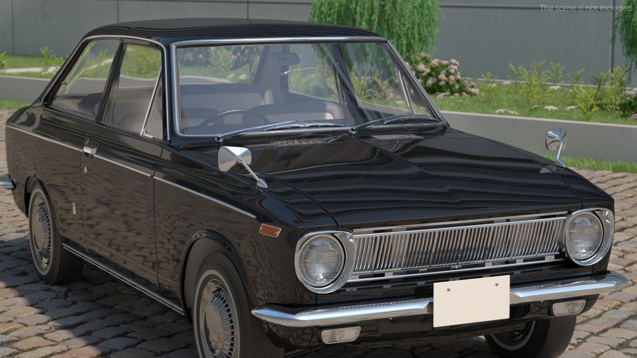 3D Japanese Classic Car Black