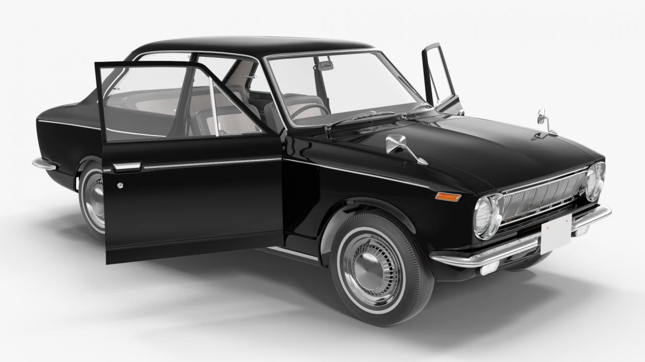 3D Japanese Classic Car Black