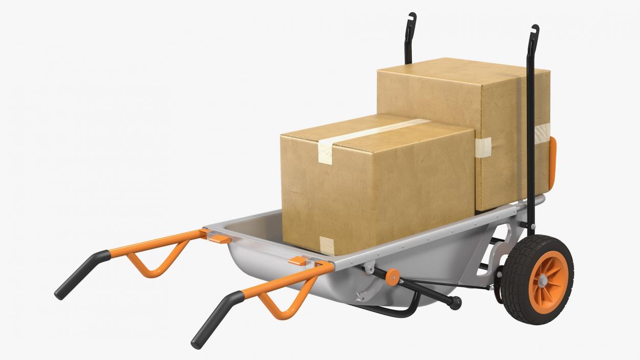 WORX Aerocart Cart with Cardboard Box 3D