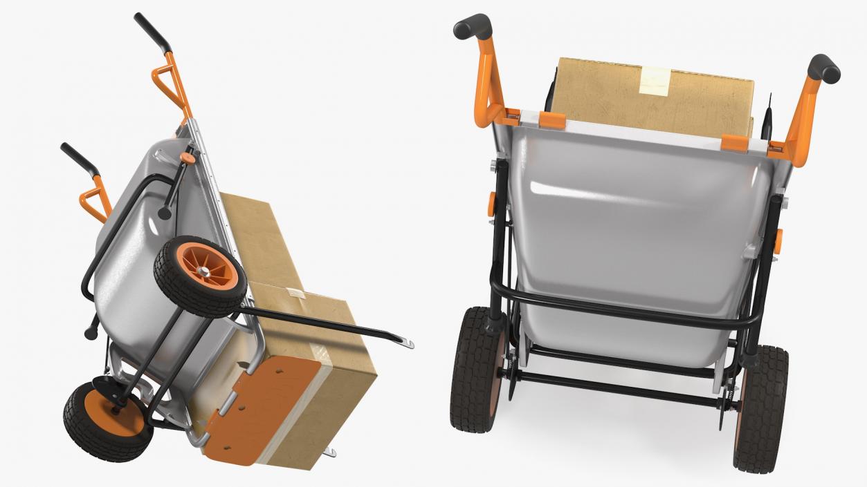 WORX Aerocart Cart with Cardboard Box 3D