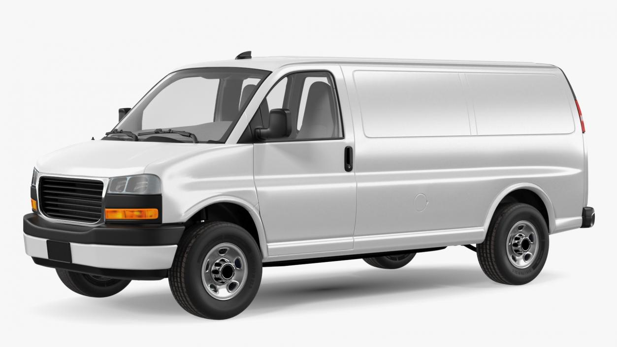 3D Commercial Cargo Van White