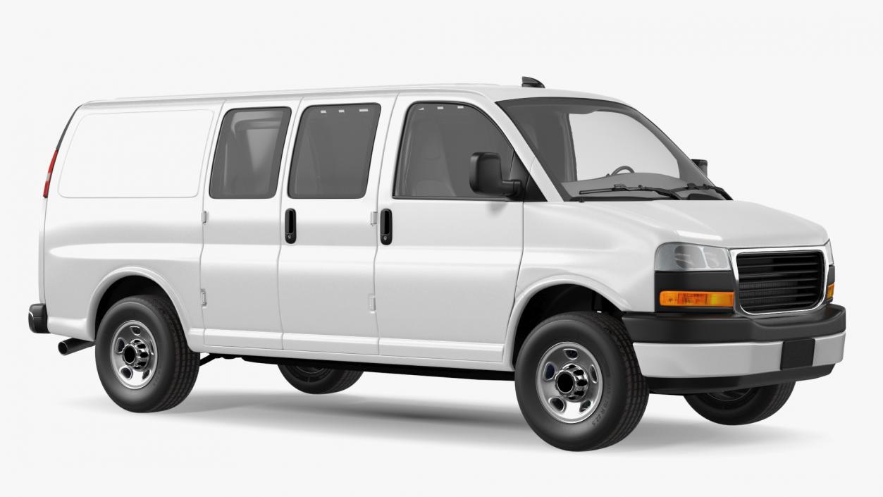 3D Commercial Cargo Van White