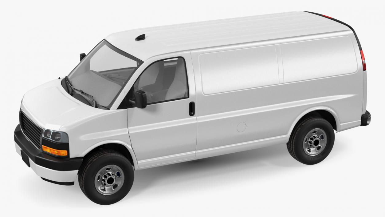 3D Commercial Cargo Van White