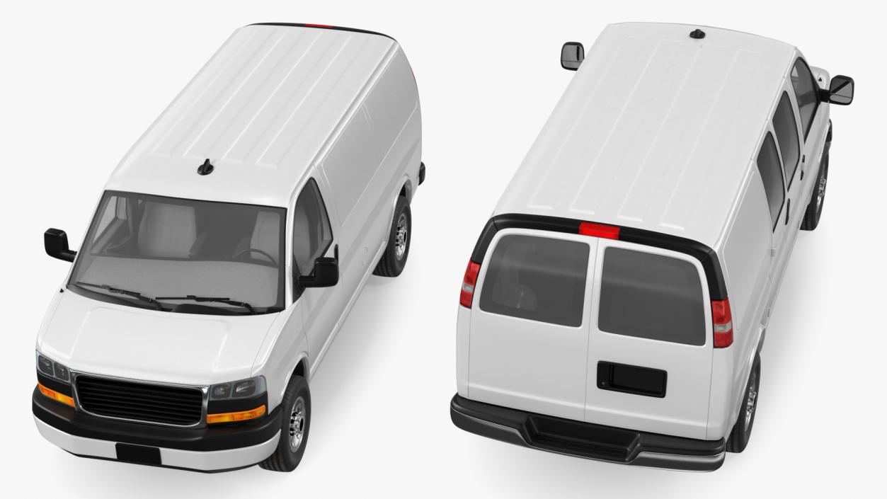 3D Commercial Cargo Van White