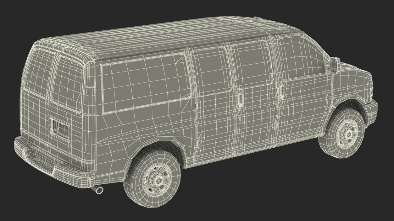 3D Commercial Cargo Van White