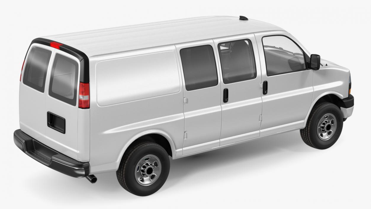 3D Commercial Cargo Van White