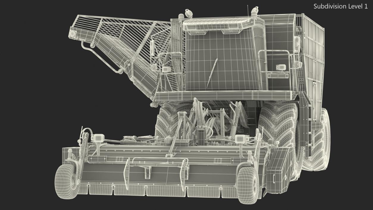 3D Vervaet 17T Self Propelled Beet Harvester Rigged model