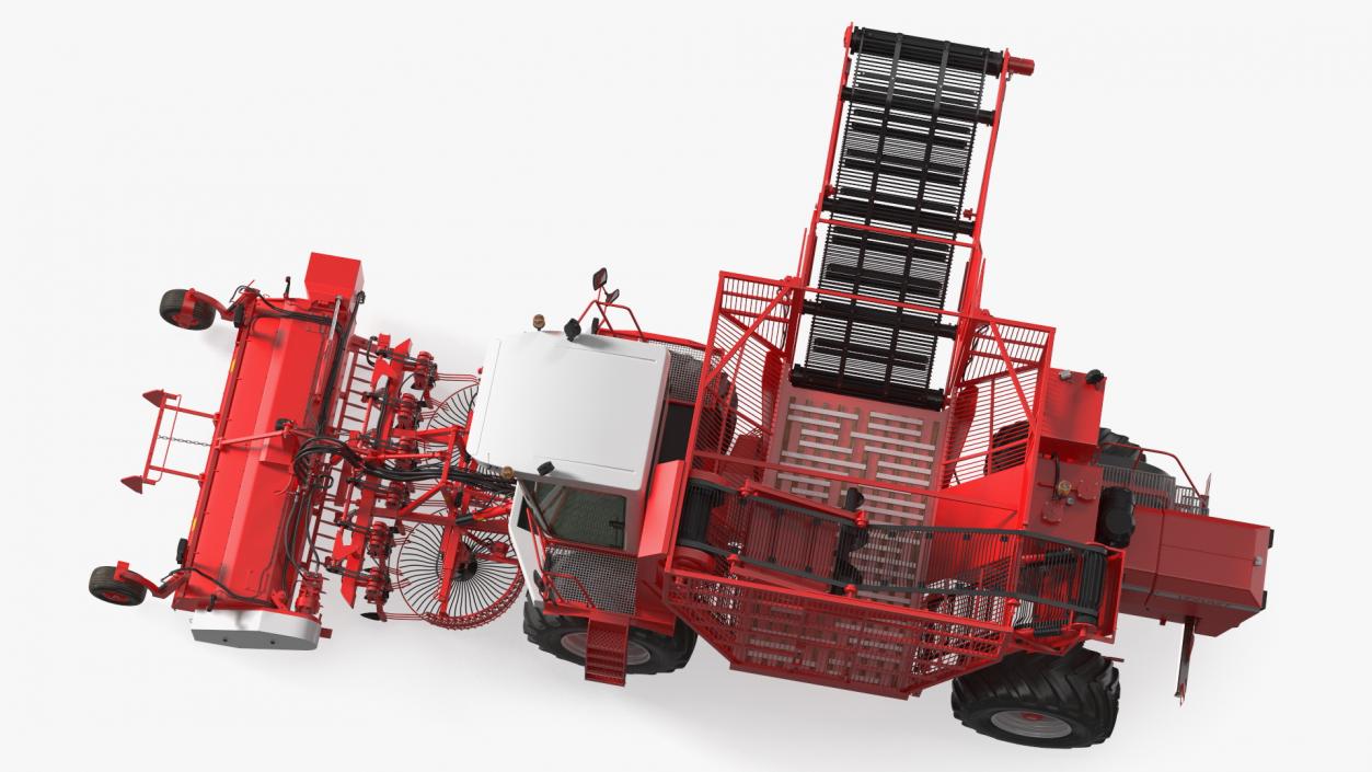 3D Vervaet 17T Self Propelled Beet Harvester Rigged model