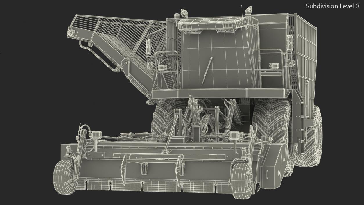 3D Vervaet 17T Self Propelled Beet Harvester Rigged model