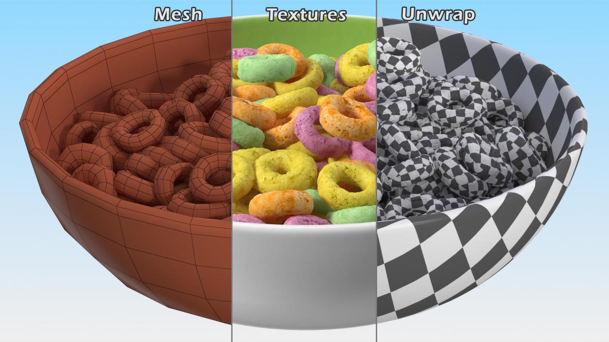 Colored Rings with Plate 3D model