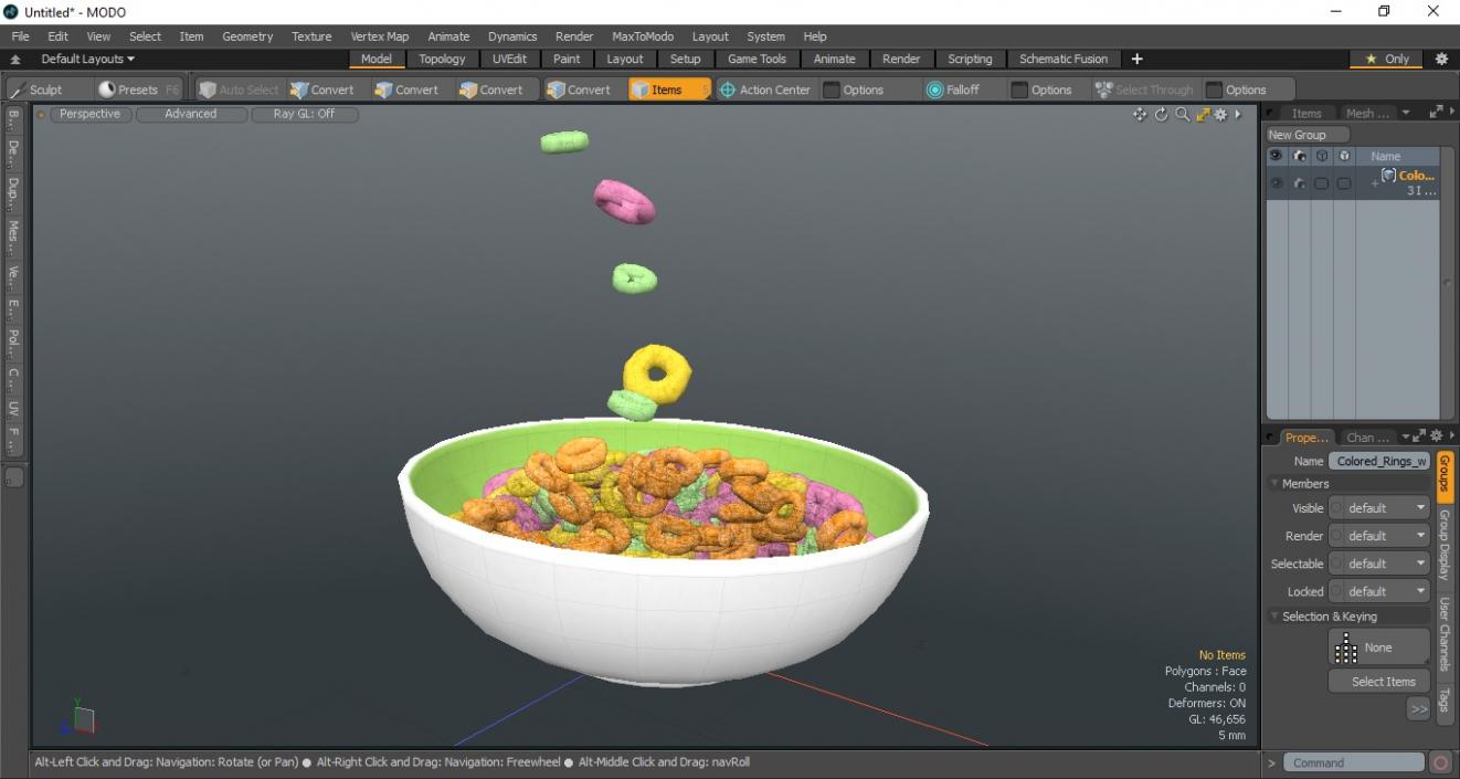 Colored Rings with Plate 3D model