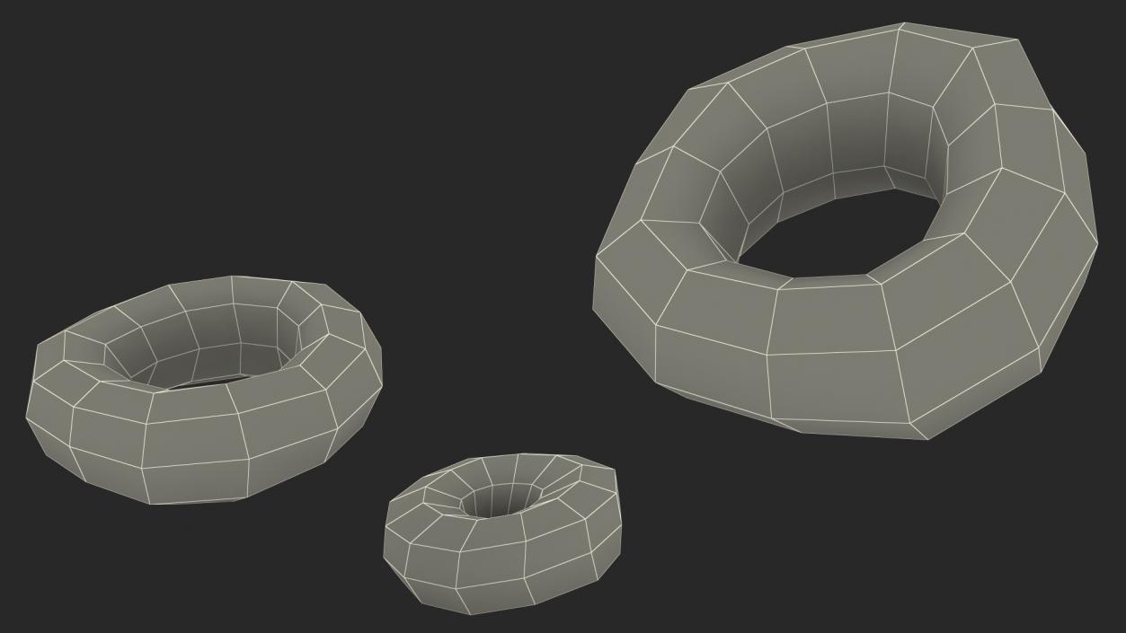 Colored Rings with Plate 3D model