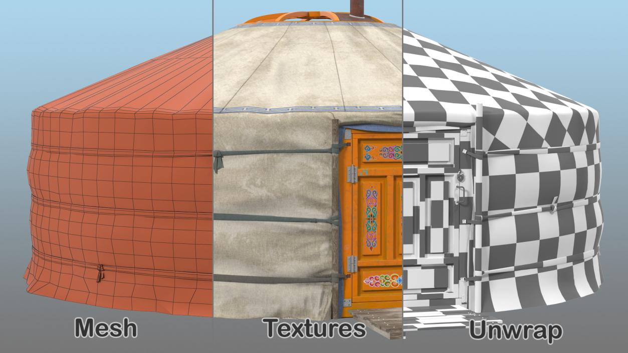 3D New Mongolian Yurt model