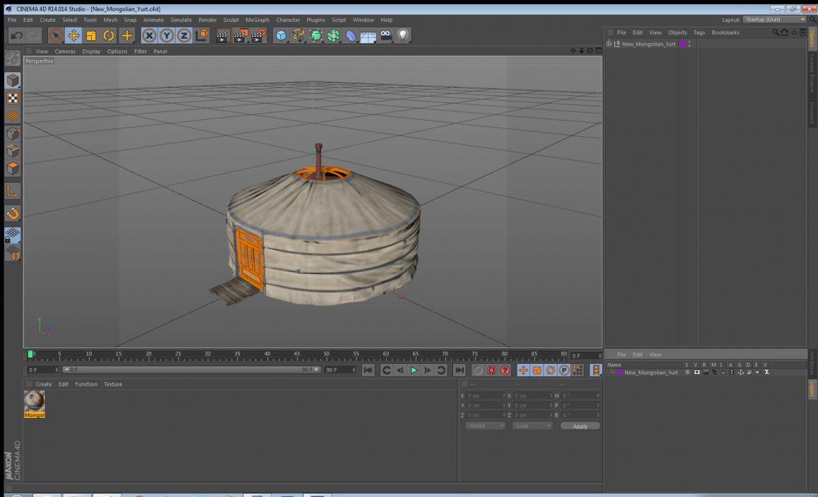 3D New Mongolian Yurt model