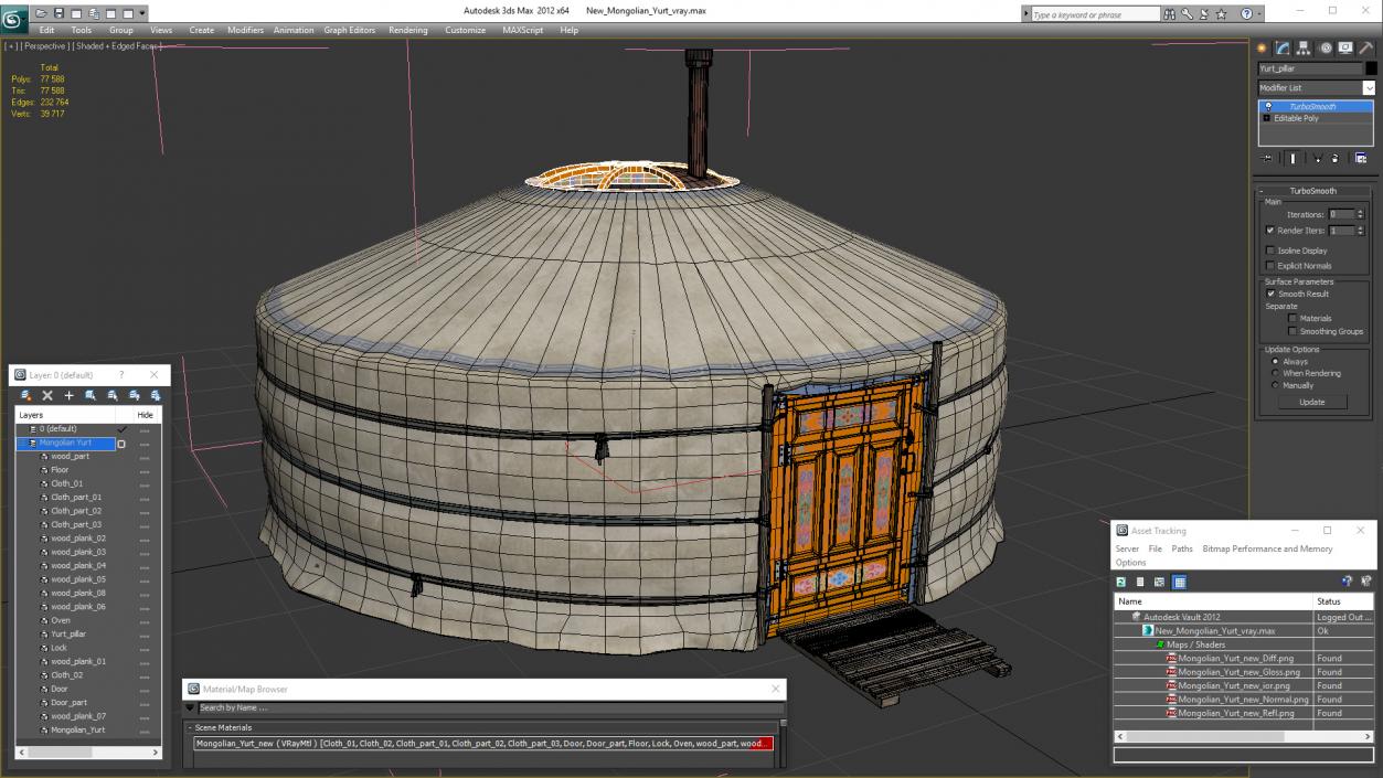 3D New Mongolian Yurt model