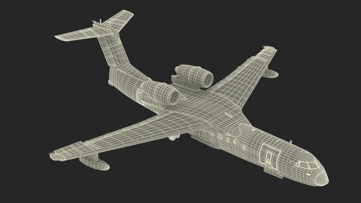 Be 200 Amphibious Aircraft Rigged for Cinema 4D 3D