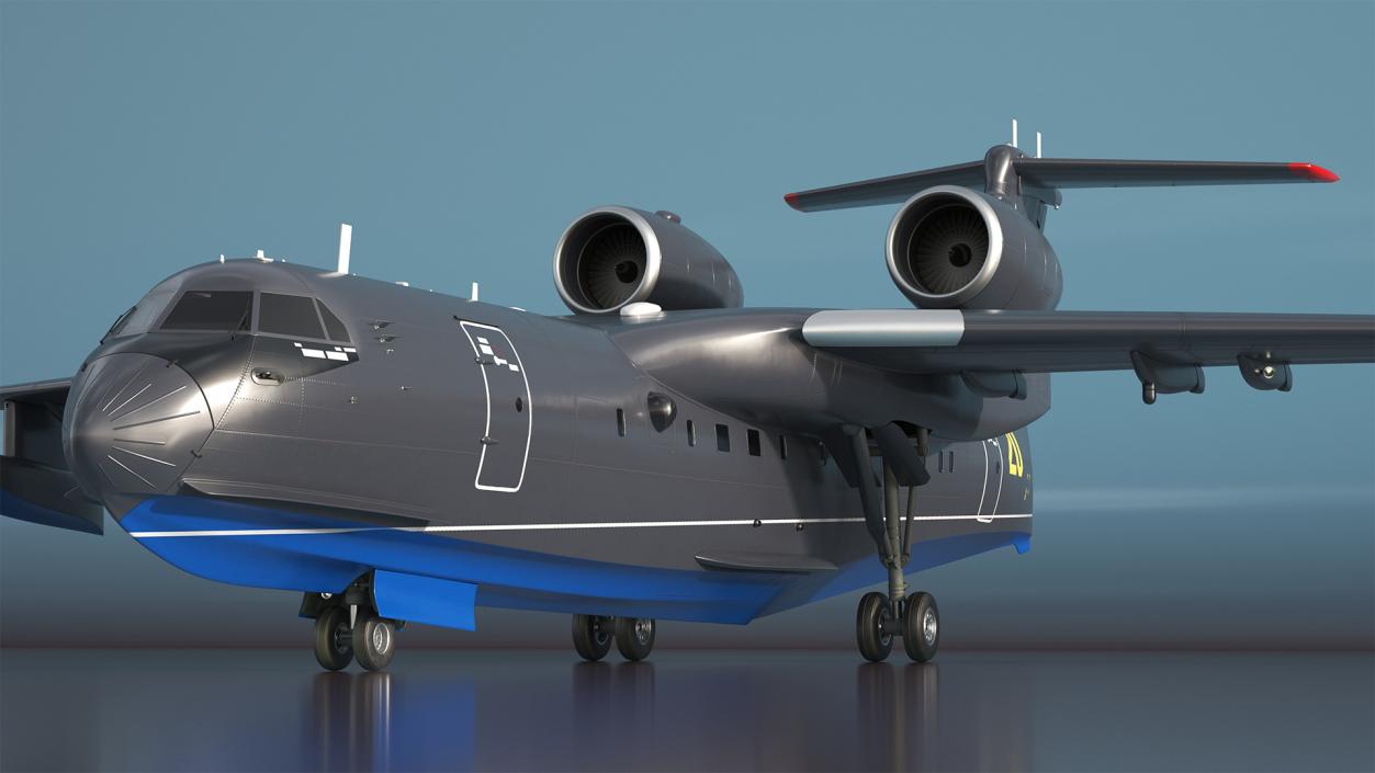 Be 200 Amphibious Aircraft Rigged for Cinema 4D 3D