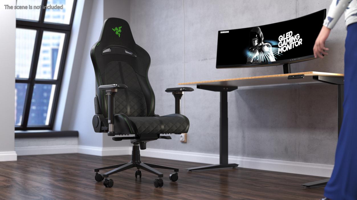 3D Razer Enki X Essential Gaming Chair Black