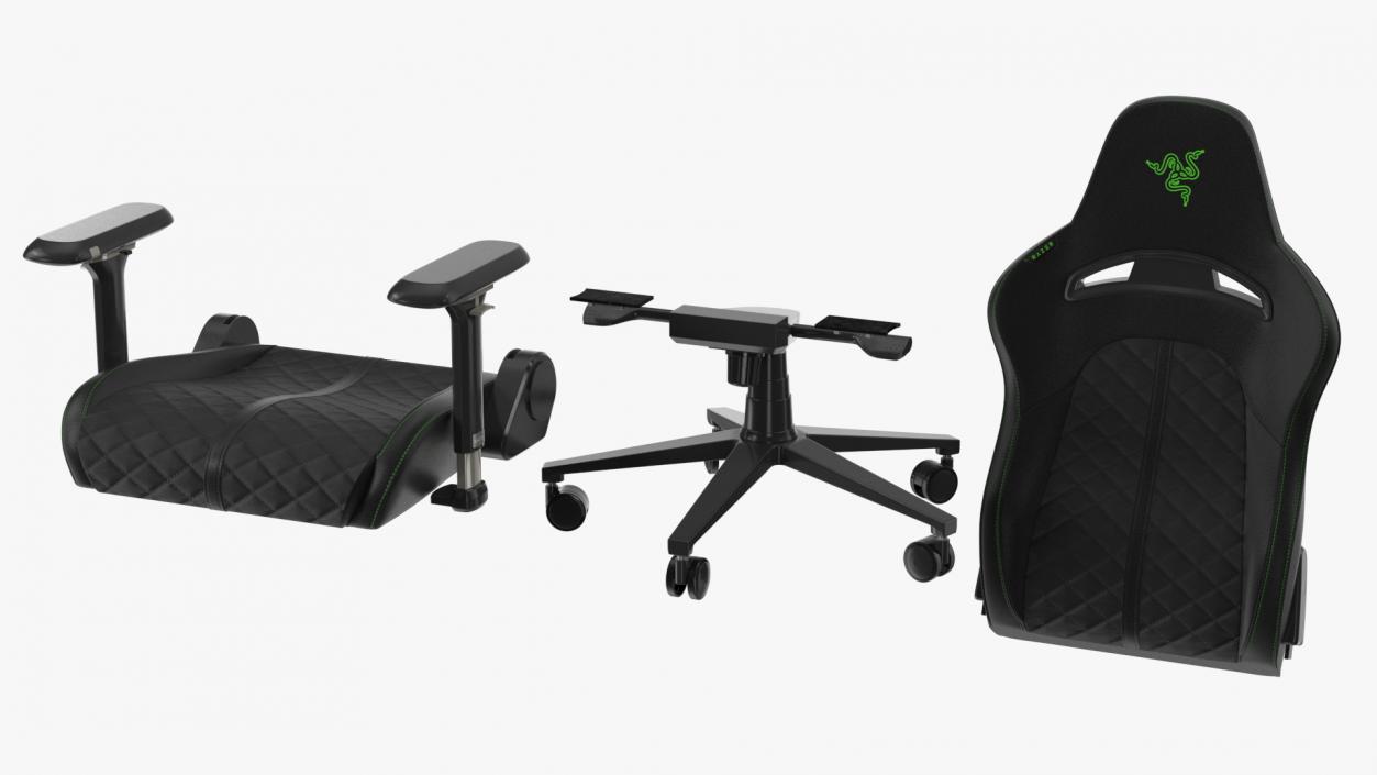 3D Razer Enki X Essential Gaming Chair Black