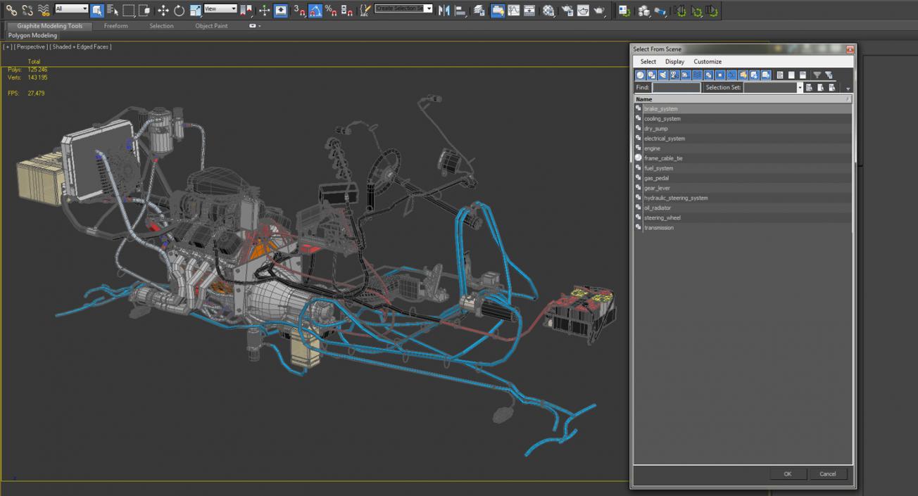 3D model Monster Truck Bigfoot Engine System