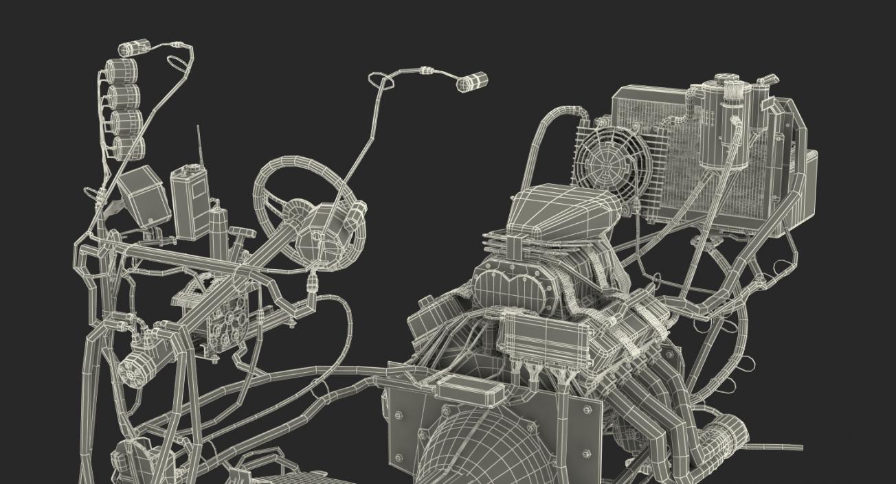 3D model Monster Truck Bigfoot Engine System