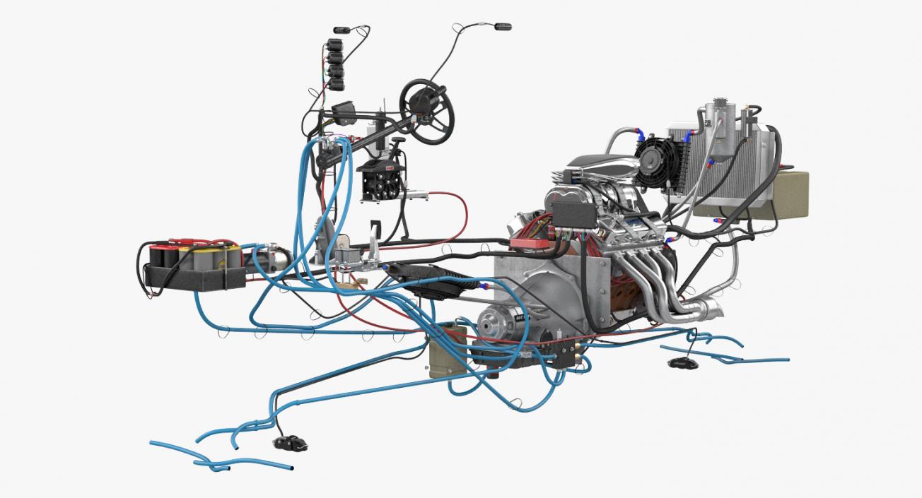 3D model Monster Truck Bigfoot Engine System