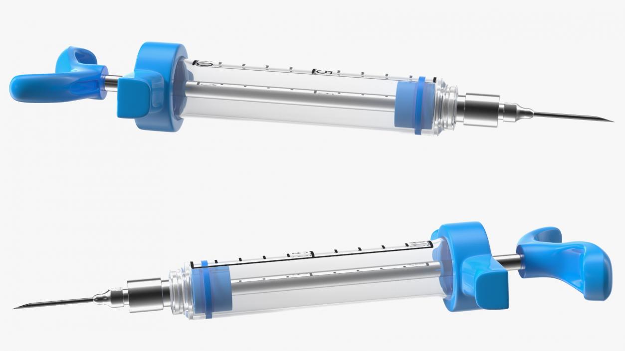 3D Veterinary Vaccine Syringes Collection model