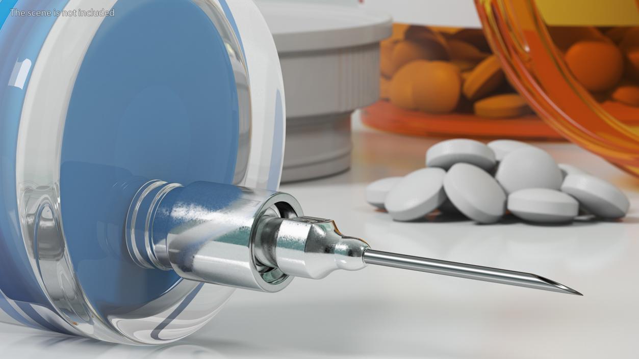 3D Veterinary Vaccine Syringes Collection model