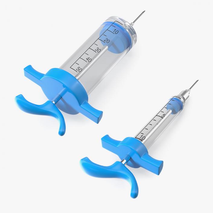 3D Veterinary Vaccine Syringes Collection model