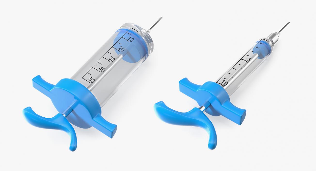 3D Veterinary Vaccine Syringes Collection model