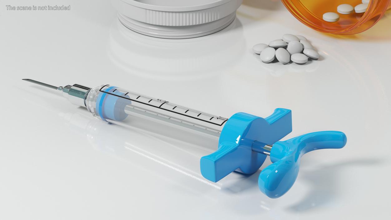 3D Veterinary Vaccine Syringes Collection model