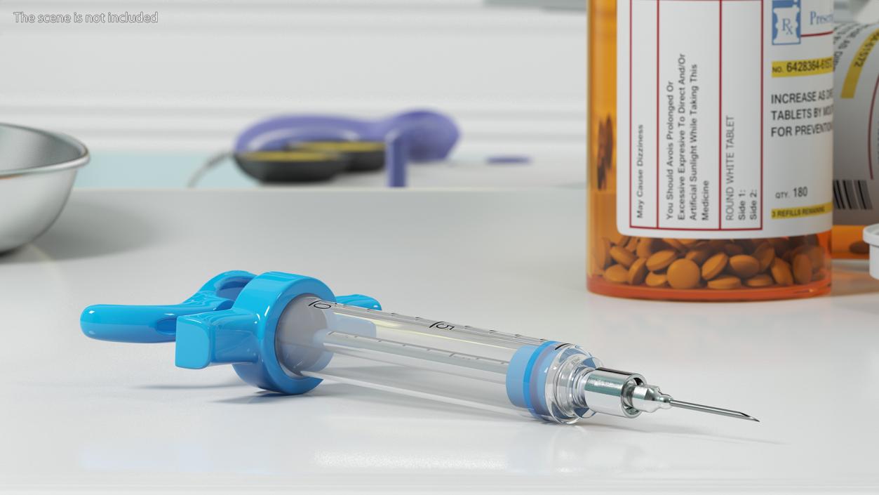 3D Veterinary Vaccine Syringes Collection model