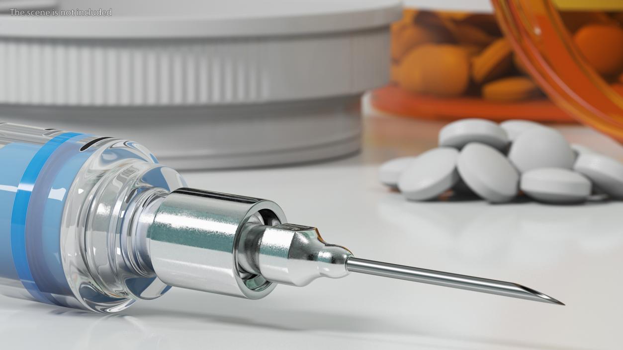 3D Veterinary Vaccine Syringes Collection model