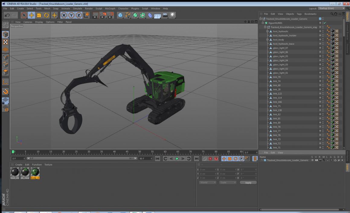 Tracked Knuckleboom Loader Generic 3D model