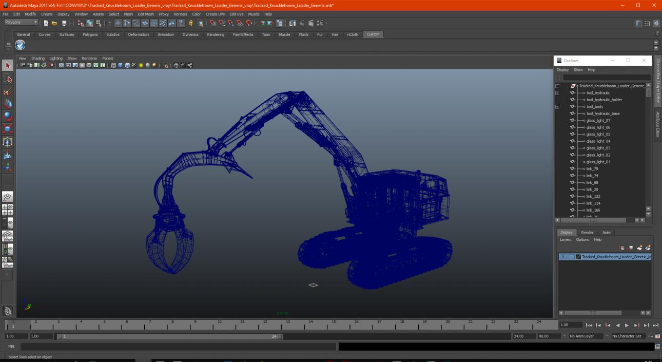 Tracked Knuckleboom Loader Generic 3D model