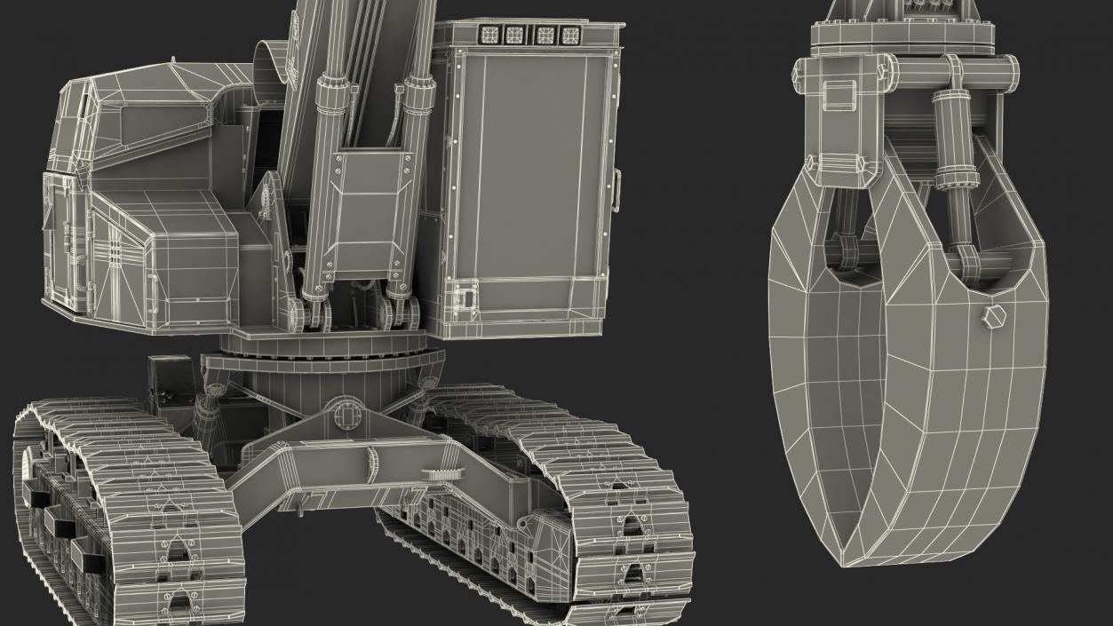 Tracked Knuckleboom Loader Generic 3D model