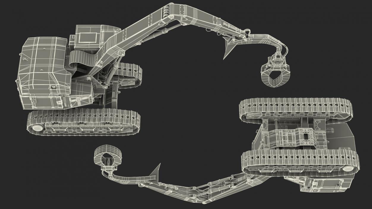 Tracked Knuckleboom Loader Generic 3D model