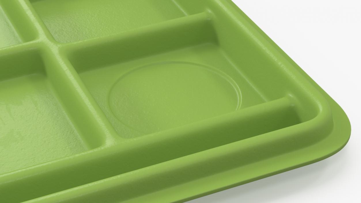 Compartment Meal Tray Green 2 3D model