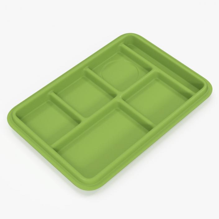 Compartment Meal Tray Green 2 3D model