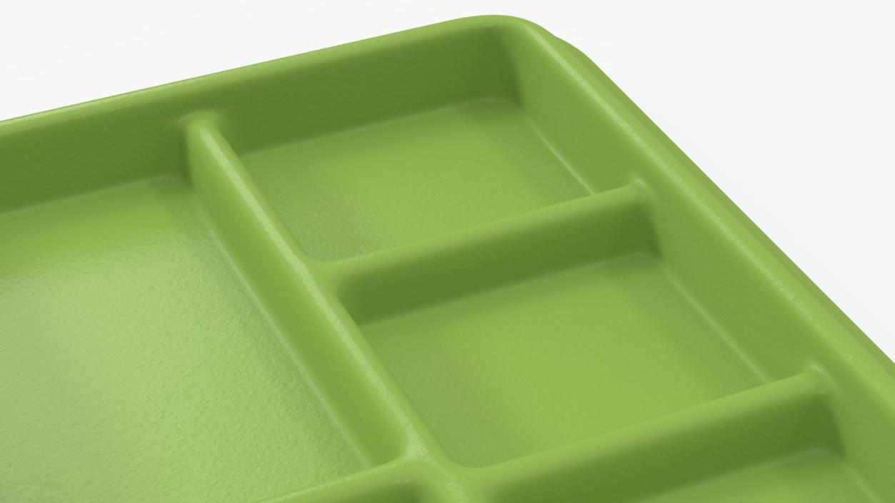 Compartment Meal Tray Green 2 3D model