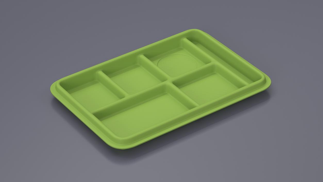 Compartment Meal Tray Green 2 3D model