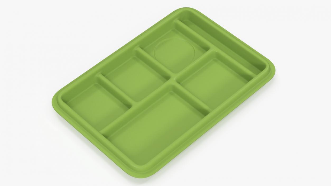 Compartment Meal Tray Green 2 3D model