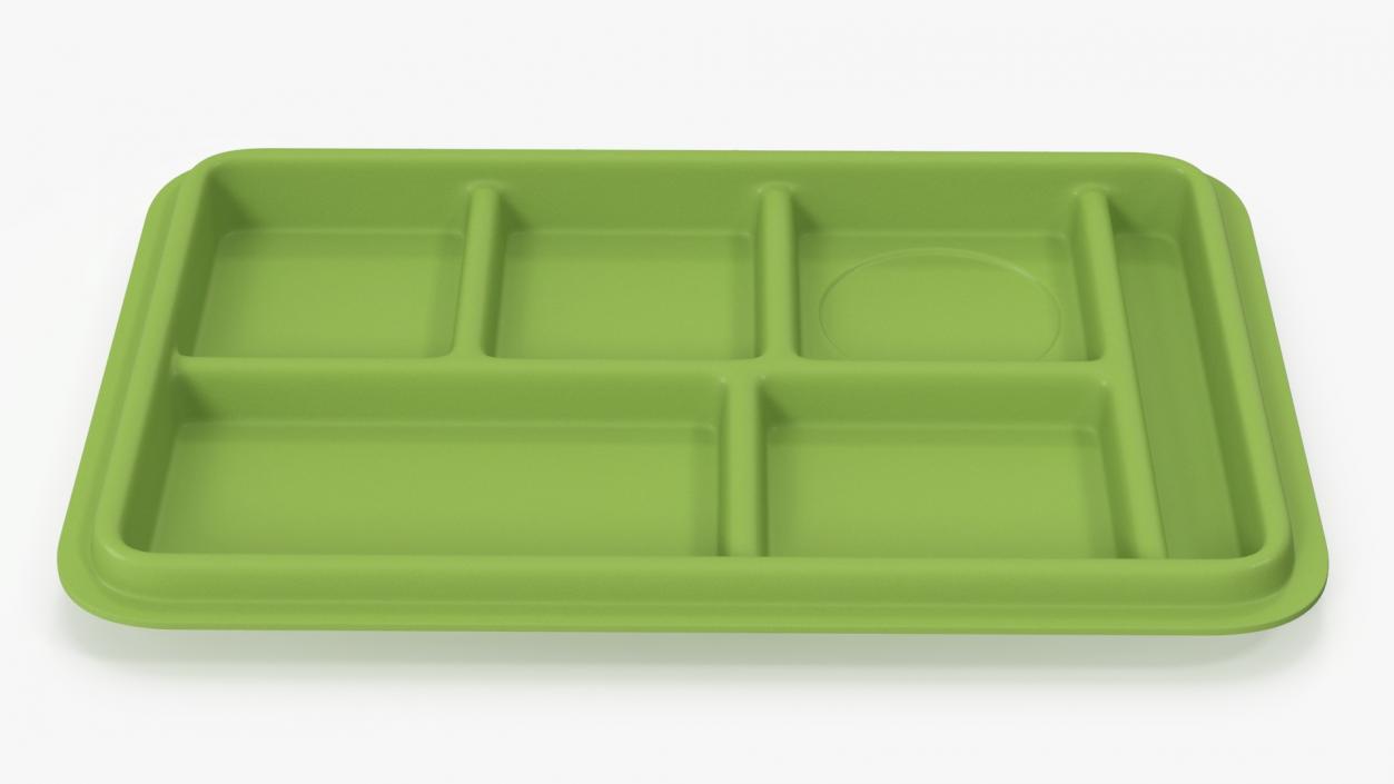 Compartment Meal Tray Green 2 3D model