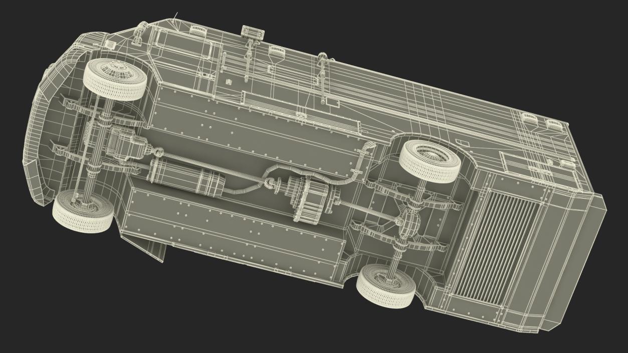 NYPD Mobile Command Center Lights On Rigged for Maya 3D