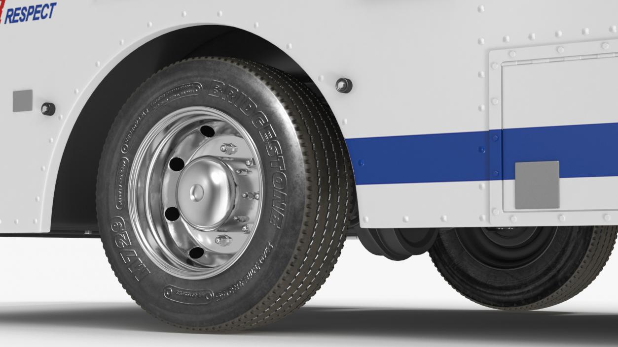 NYPD Mobile Command Center Lights On Rigged for Maya 3D