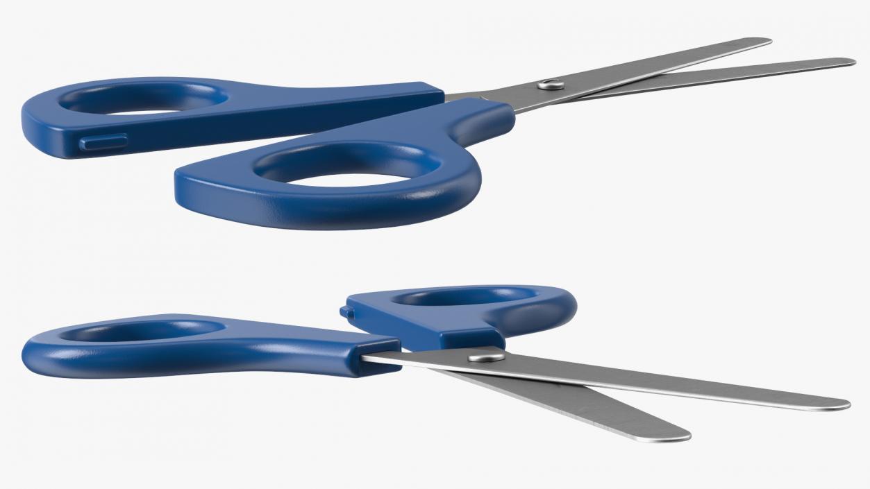 3D model School Scissors Blue