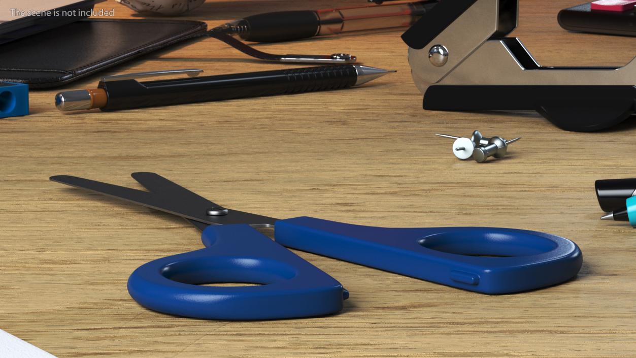 3D model School Scissors Blue